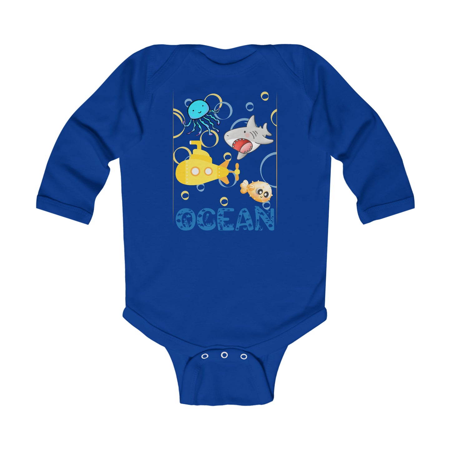 Ocean..Infant Long Sleeve Bodysuit