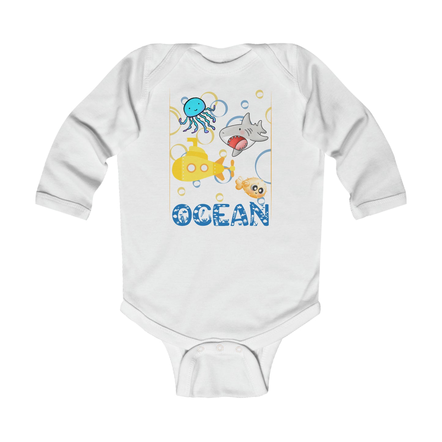 Ocean..Infant Long Sleeve Bodysuit