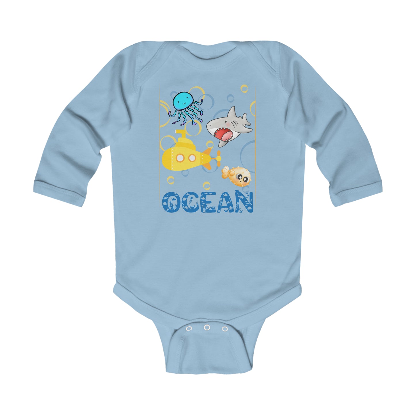 Ocean..Infant Long Sleeve Bodysuit