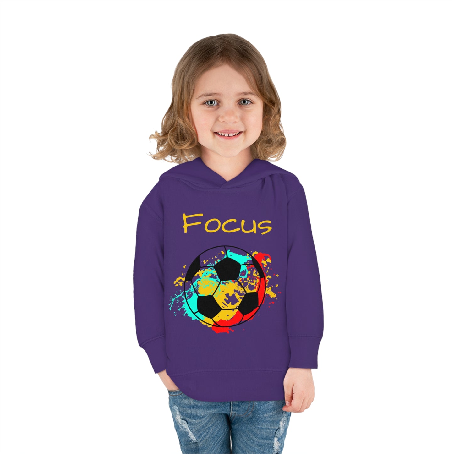 Soccer Ball Toddler Pullover Fleece Hoodie