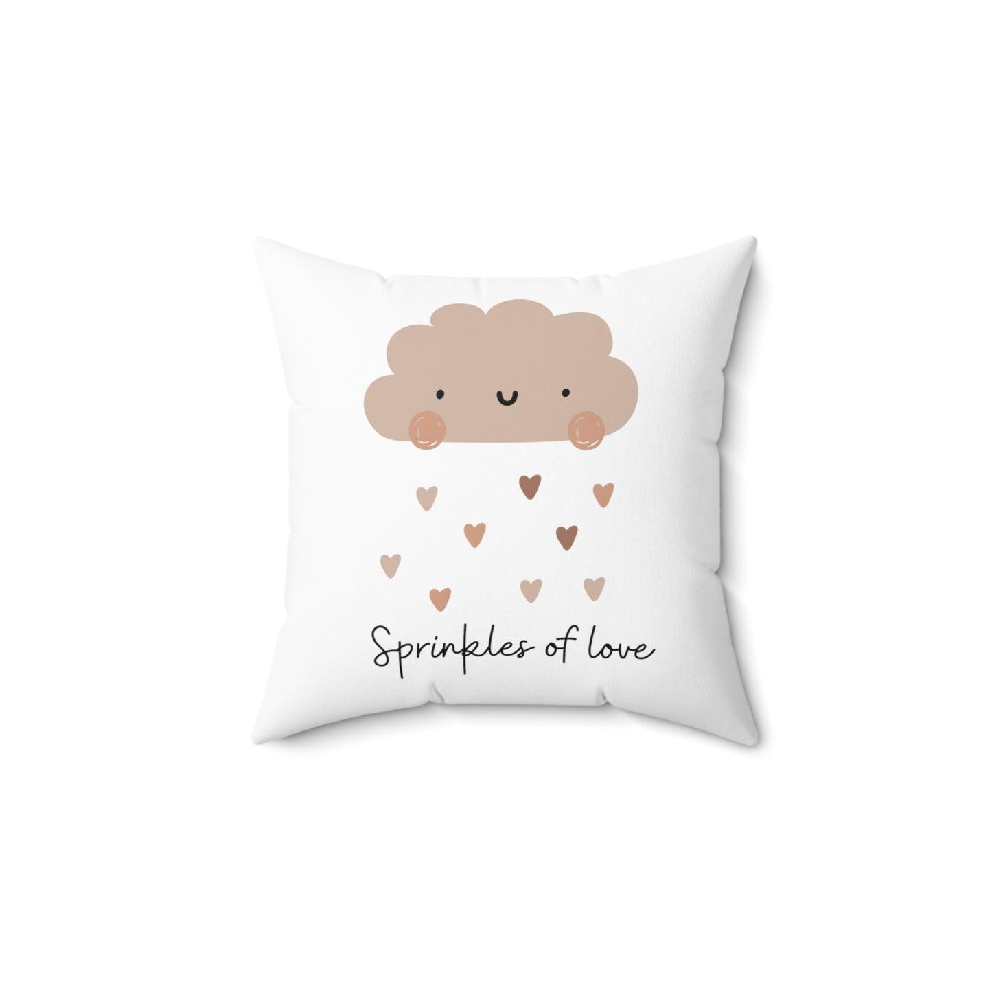 Sprinkles Of Love Spun  Polyester Square Pillow