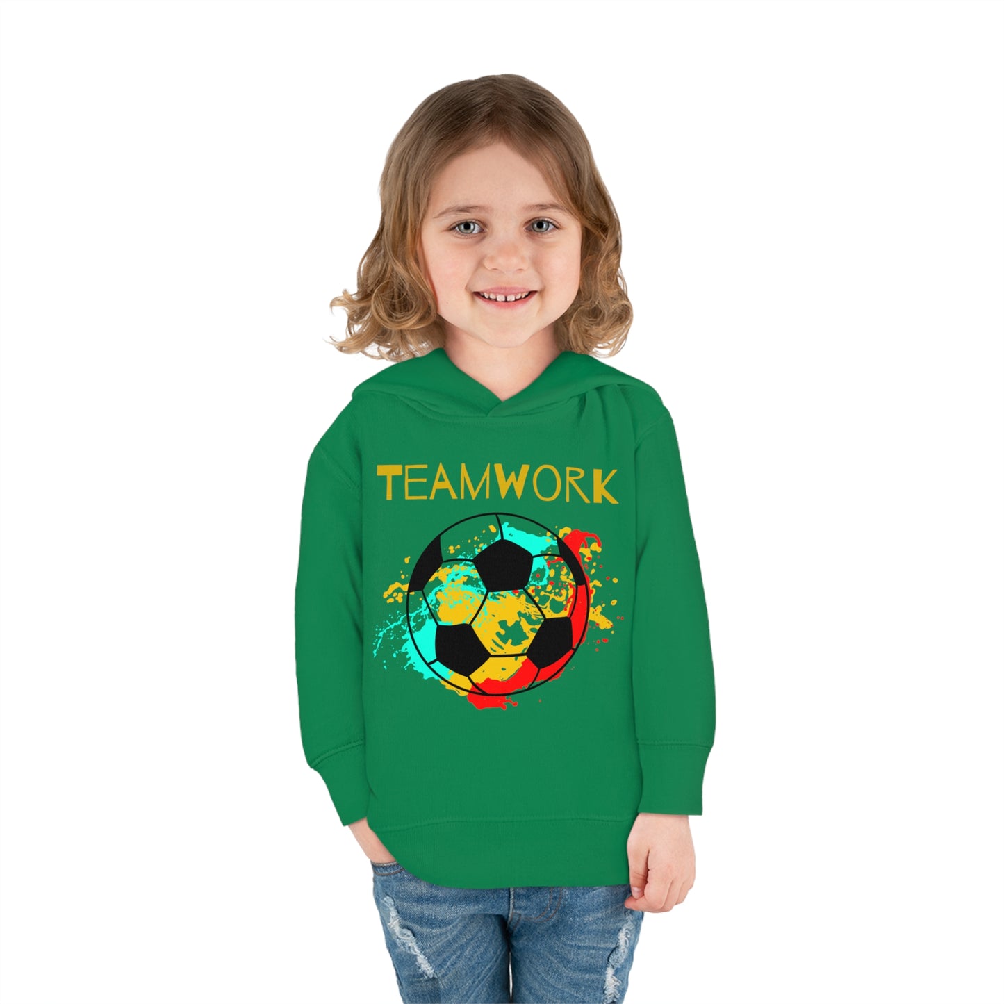 Teamwork Soccer Toddler Pullover Fleece Hoodie