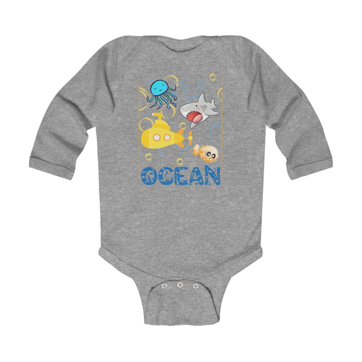 Ocean..Infant Long Sleeve Bodysuit