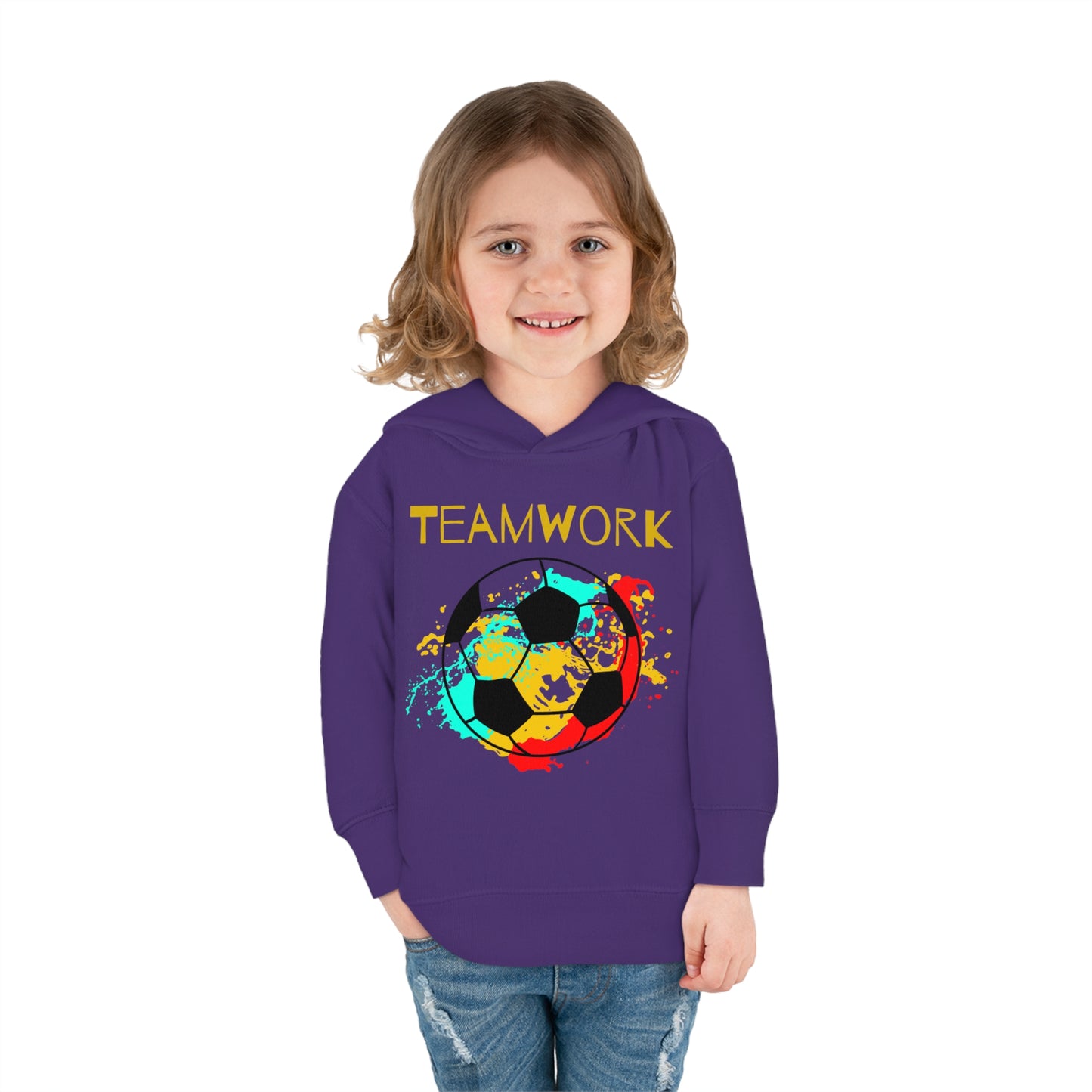 Teamwork Soccer Toddler Pullover Fleece Hoodie