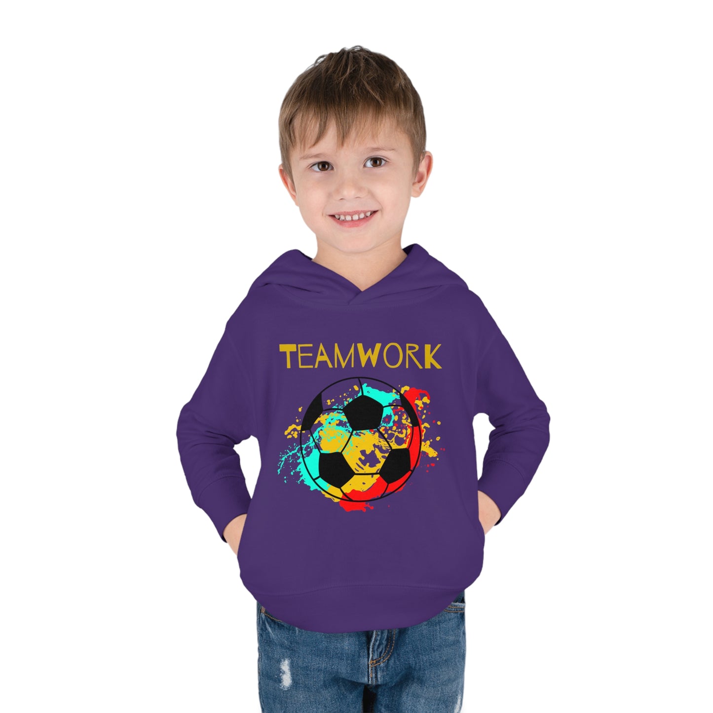 Teamwork Soccer Toddler Pullover Fleece Hoodie