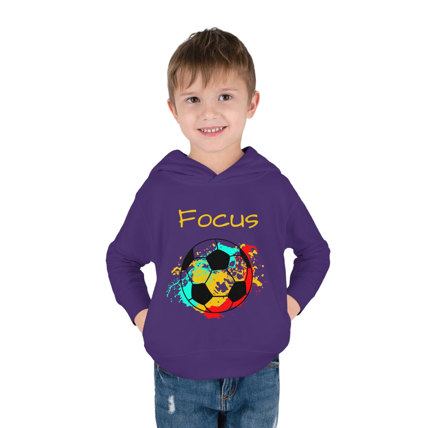 Soccer Ball Toddler Pullover Fleece Hoodie