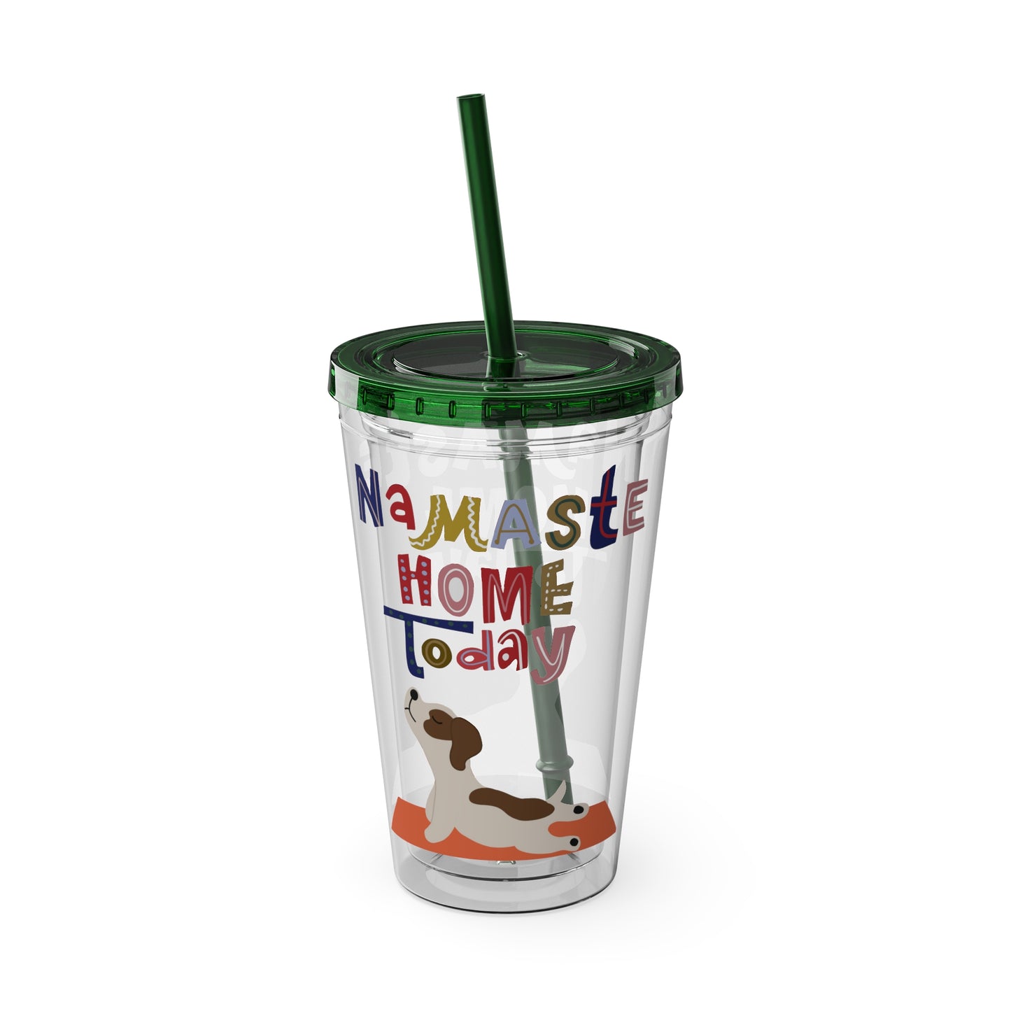 Namaste Sunsplash Tumbler with Straw, 16oz