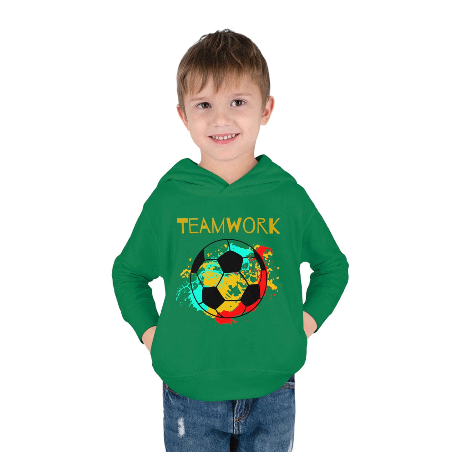 Teamwork Soccer Toddler Pullover Fleece Hoodie