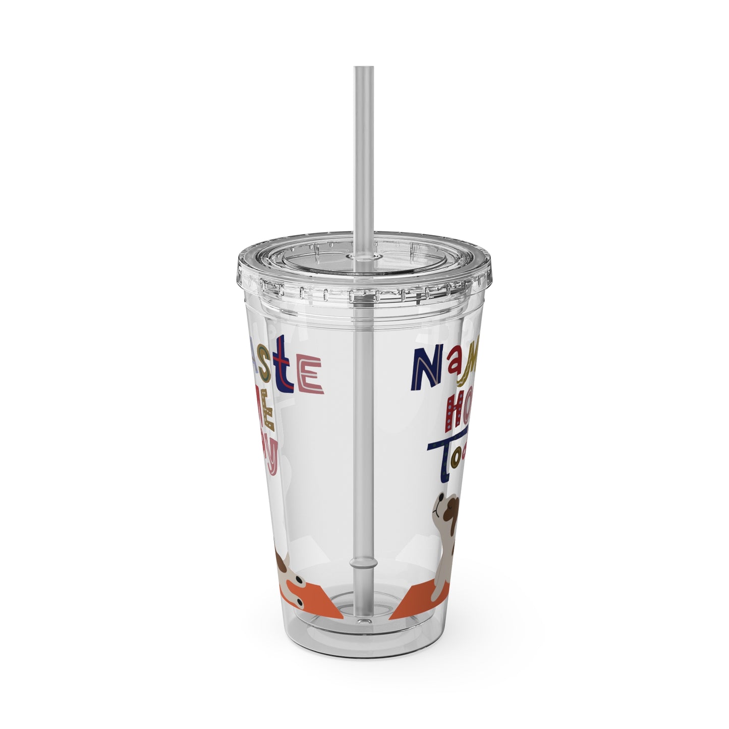 Namaste Sunsplash Tumbler with Straw, 16oz