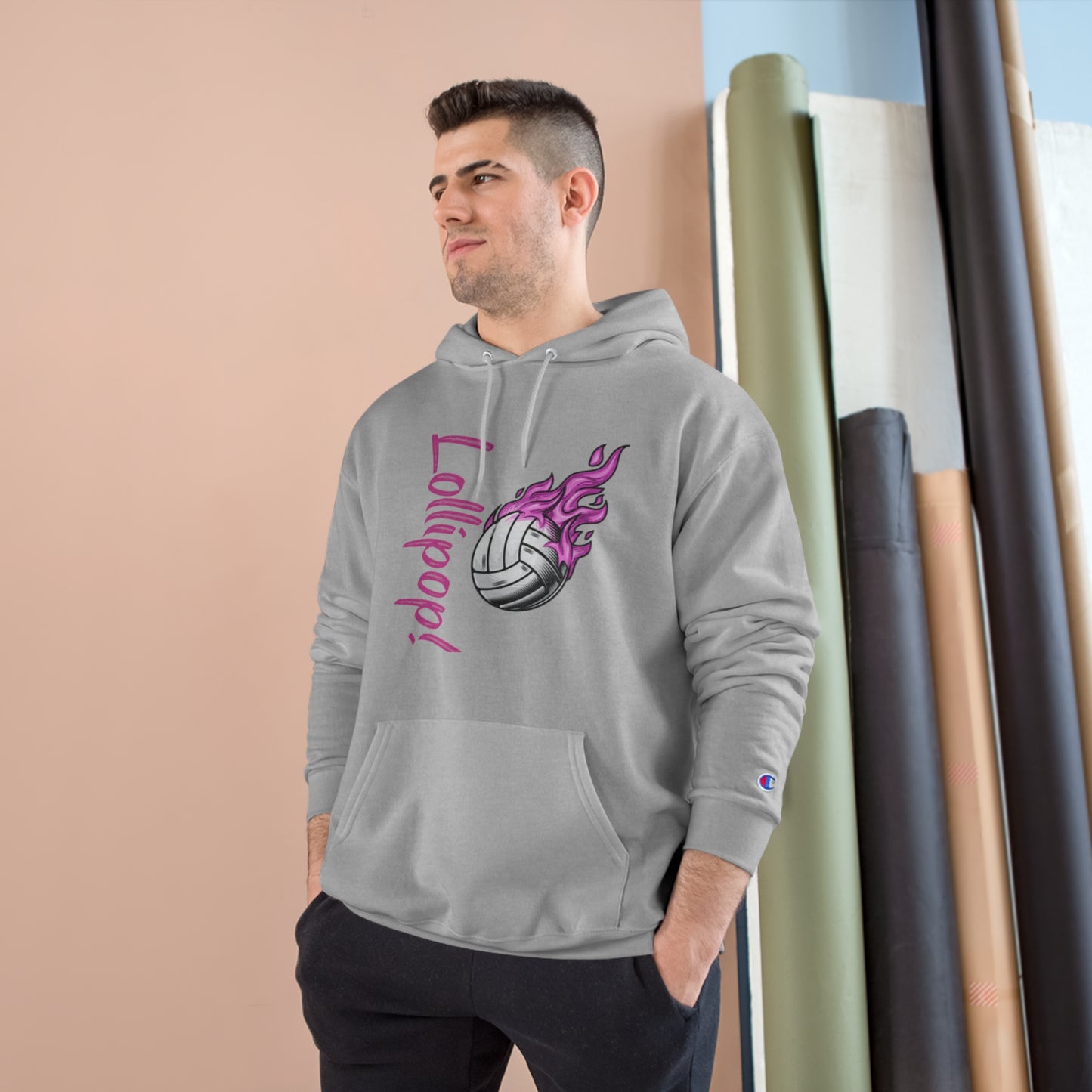 Volleyball Lollipop Fun Graphic Champion Hoodie