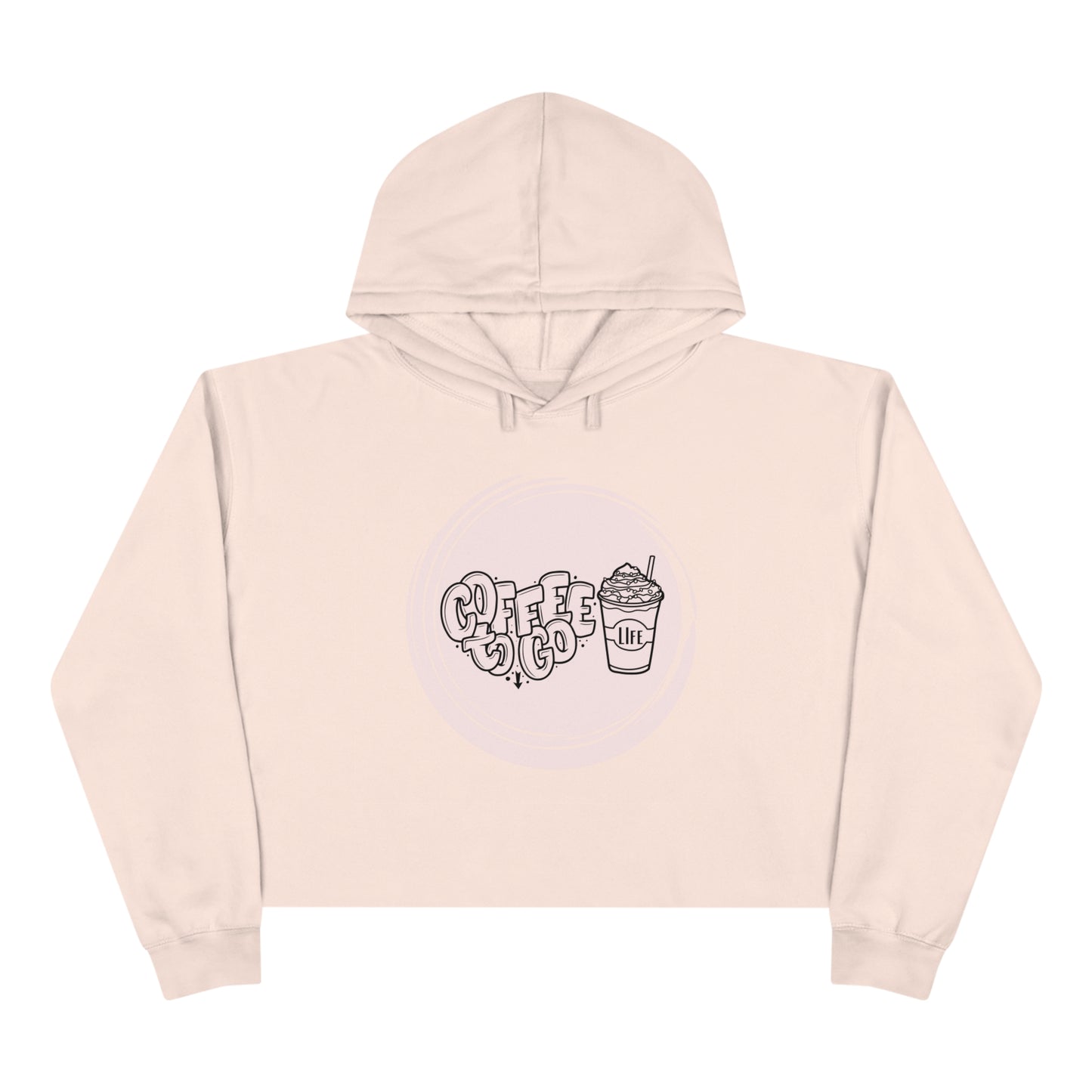 Coffee To Go ..Crop Hoodie