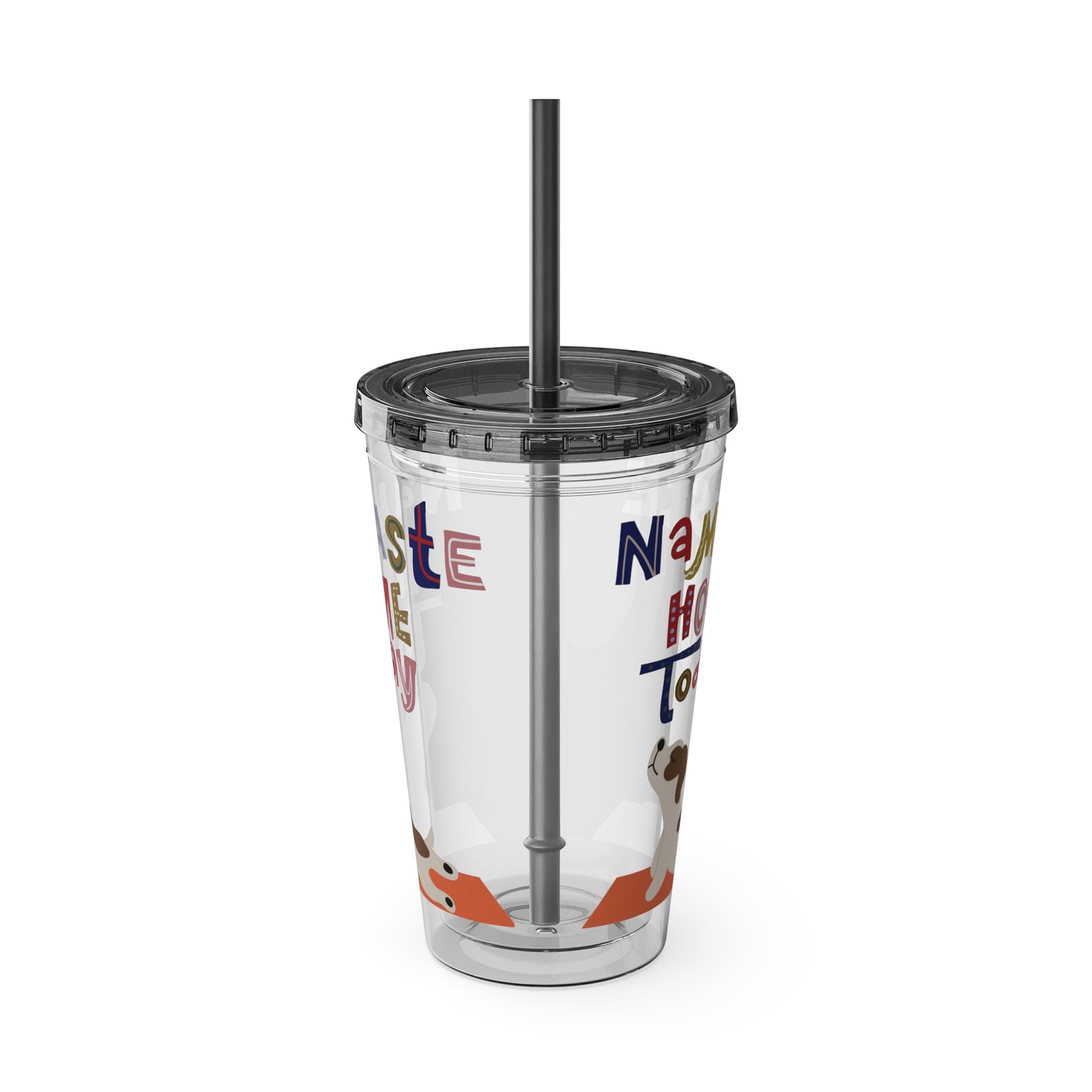 Namaste Sunsplash Tumbler with Straw, 16oz