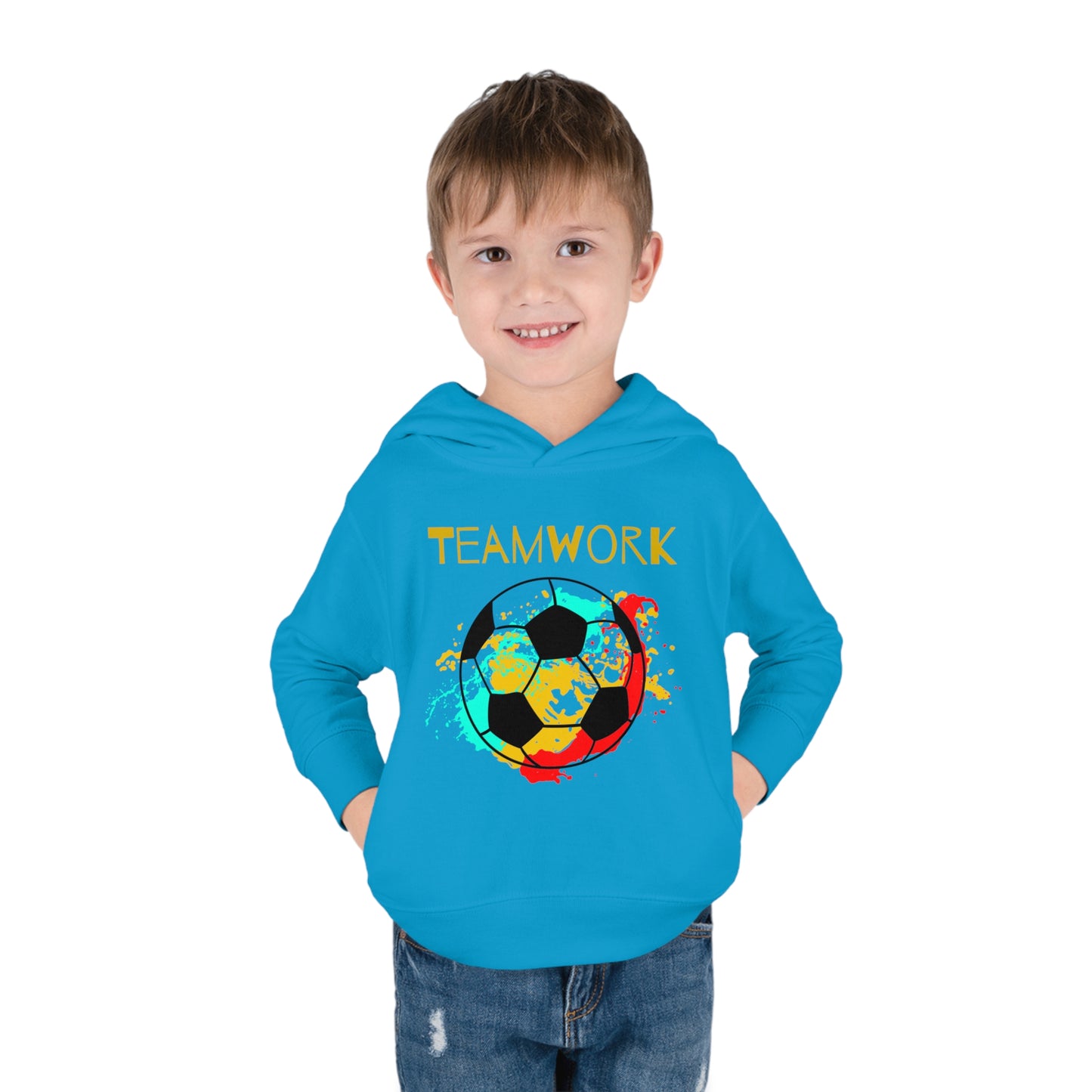 Teamwork Soccer Toddler Pullover Fleece Hoodie