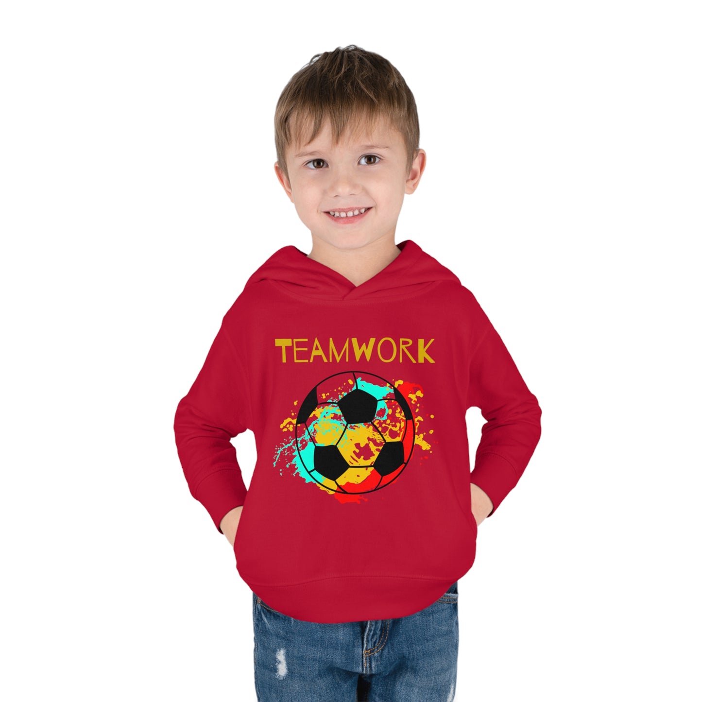 Teamwork Soccer Toddler Pullover Fleece Hoodie