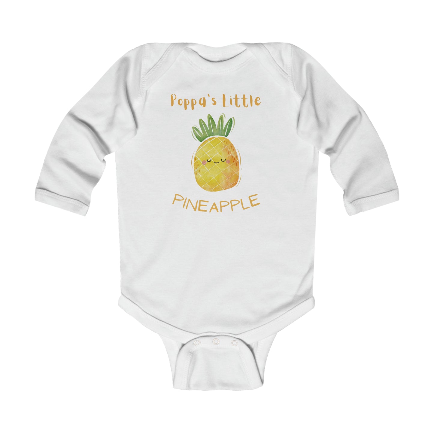 Pineapple graphic ..Infant Long Sleeve Bodysuit