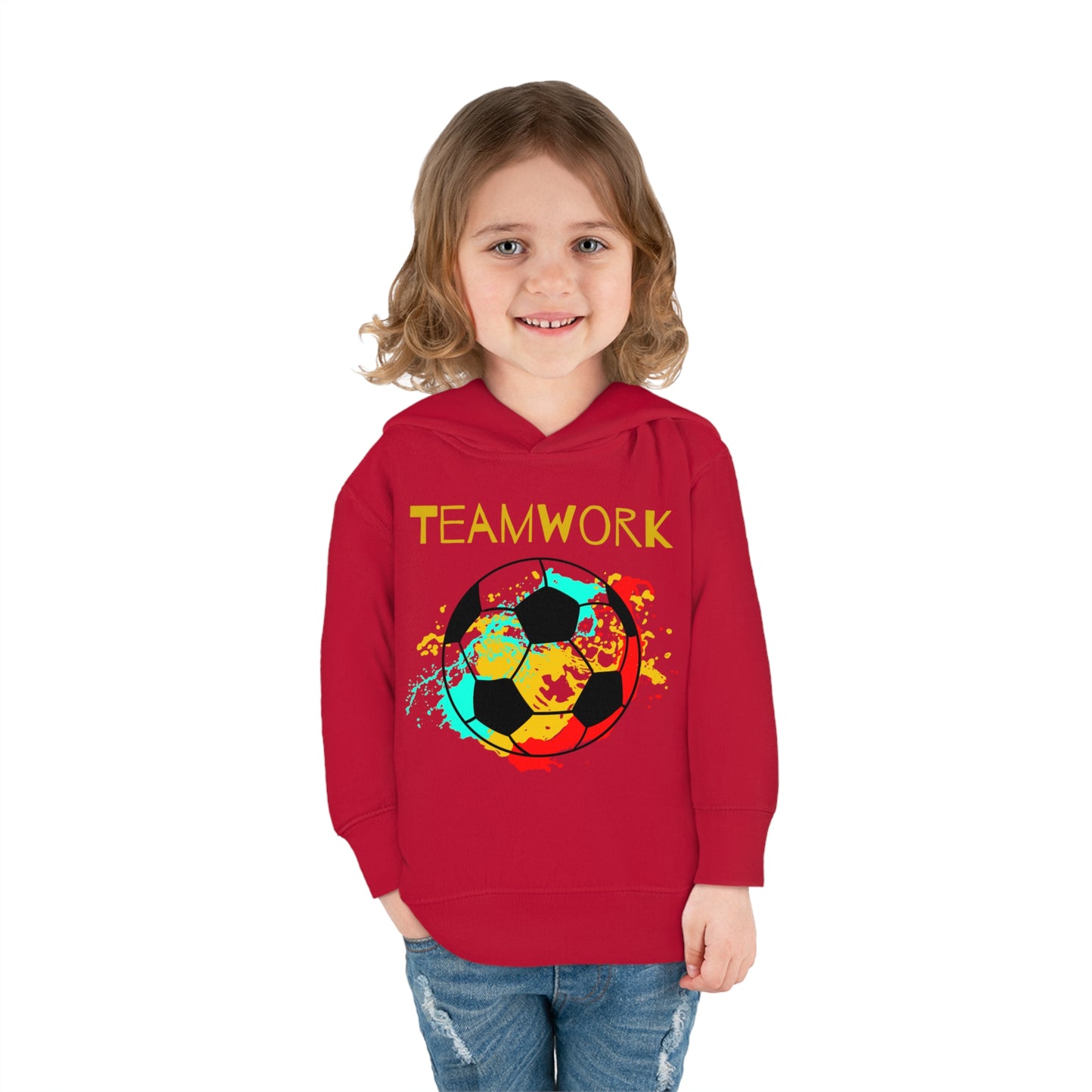 Teamwork Soccer Toddler Pullover Fleece Hoodie