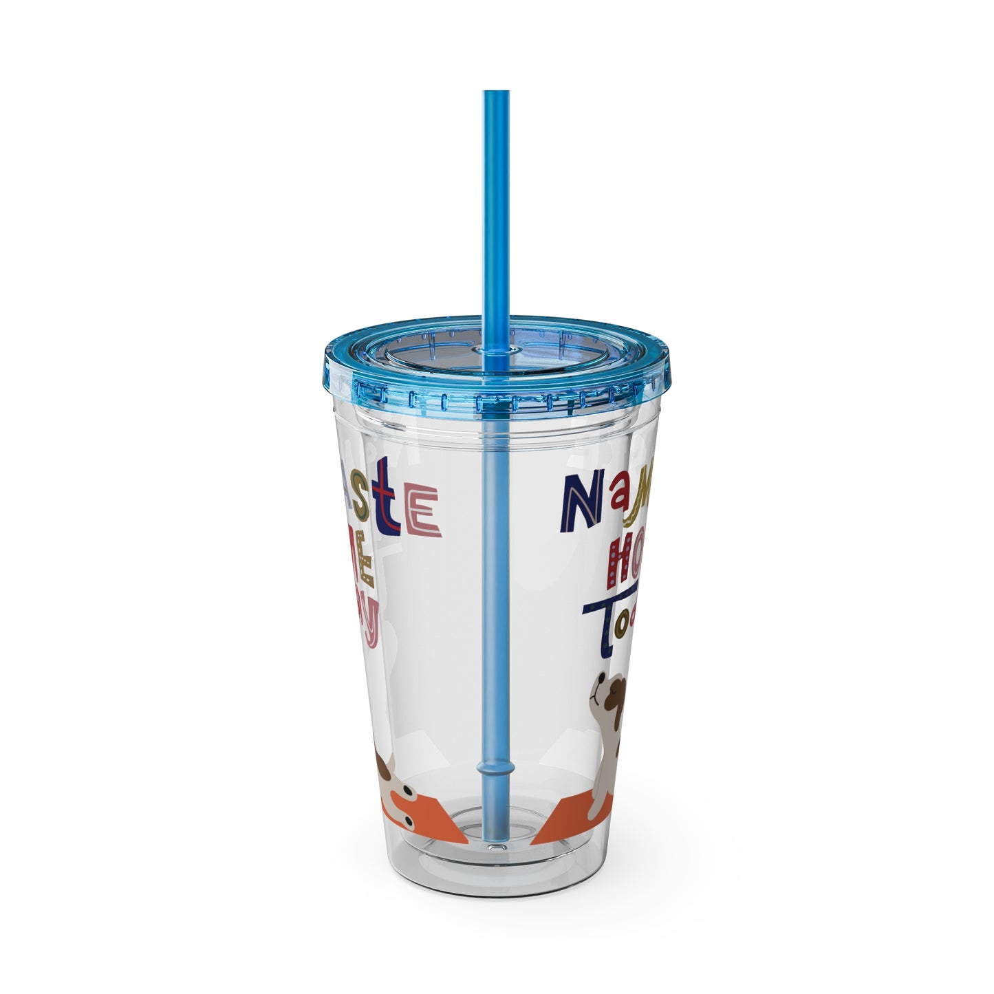 Namaste Sunsplash Tumbler with Straw, 16oz