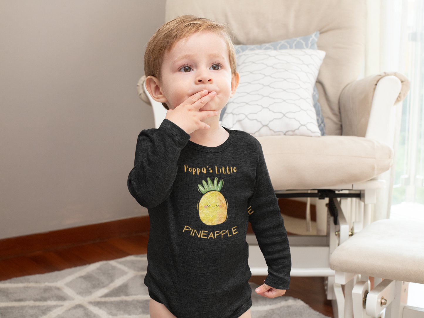 Pineapple graphic Toddler Long Sleeve Tee